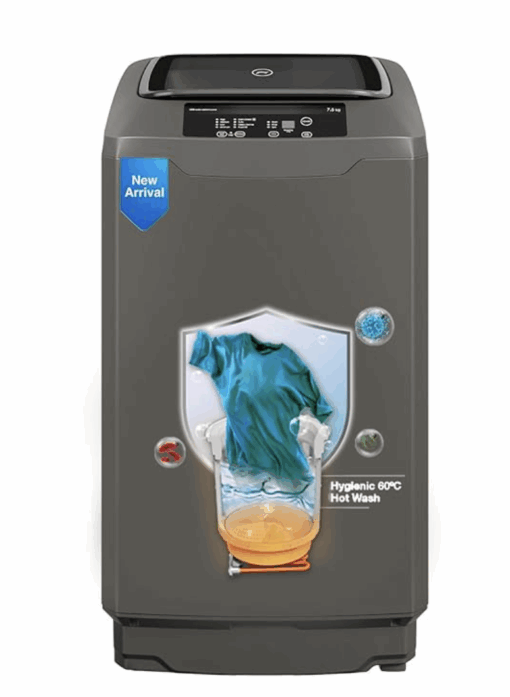 Godrej 7 Kg 5 Star Fully-Automatic Top Load Washing Machine Appliance With Roller Coaster Wash (WTEON ALR C 70 5.0 ROGR, Royal Grey)